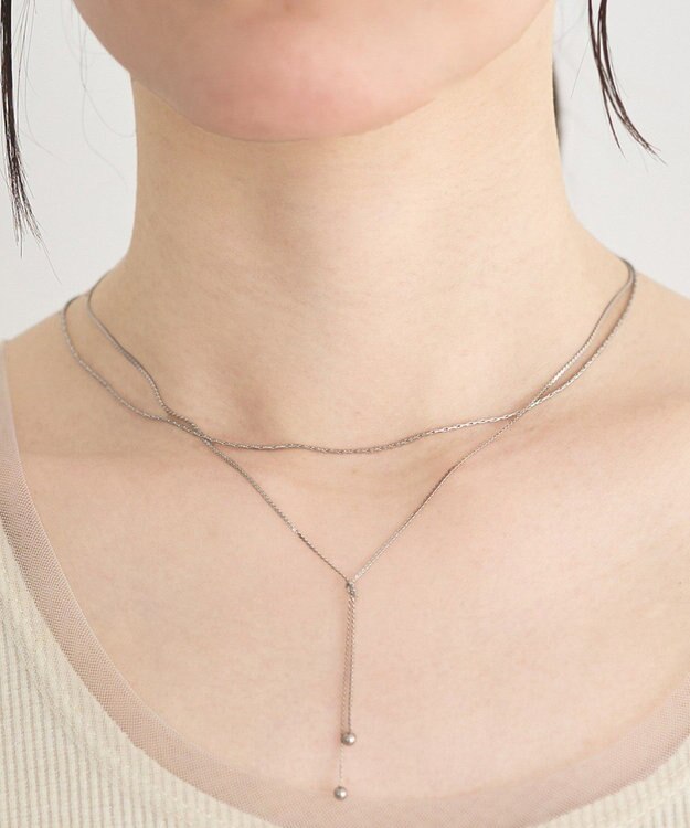 earth music&ecology 【ステンレス】Ｙ字ネックレス Silver