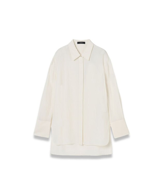 JOSEPH 【WEB＆OUTLET限定】CDC ブレンド シャツカラーブラウス Ivory