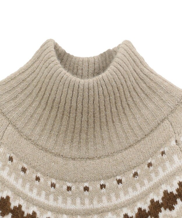 Green Parks ノルディック柄ジャガード織ニット Beige