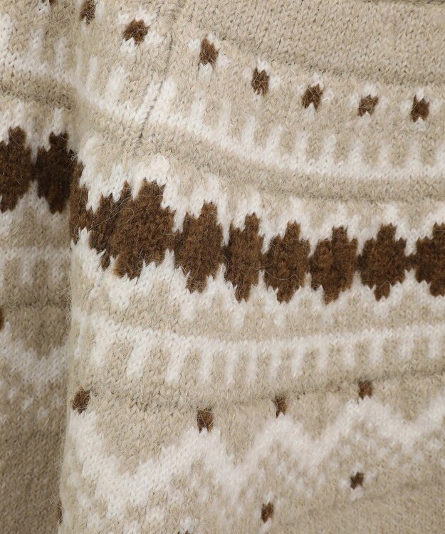 Green Parks ノルディック柄ジャガード織ニット Beige