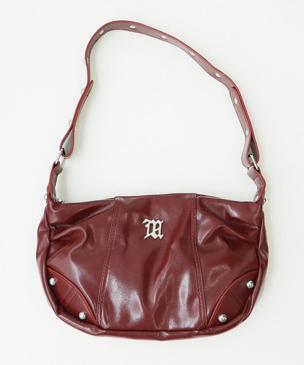 WEGO メタルパーツハーフムーンバッグ ワイン