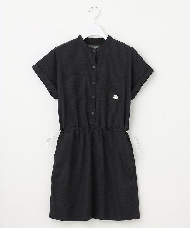 PW CIRCULUS 【高通気 / 軽撥水 / 軽量のDotAir 使用】【WOMEN】バンドカラーワンピ ゴルフウェア レディース ブラック系