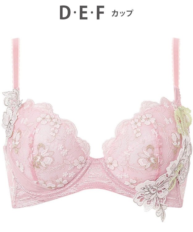 Wing ブラジャー Wing Lesiage 背中の段差をスムージング 脇高設計 バストの脇流れをブロック 【後ろ姿きれいブラ】 ブラ PB4010 ウイング／ワコール ロマンピンク