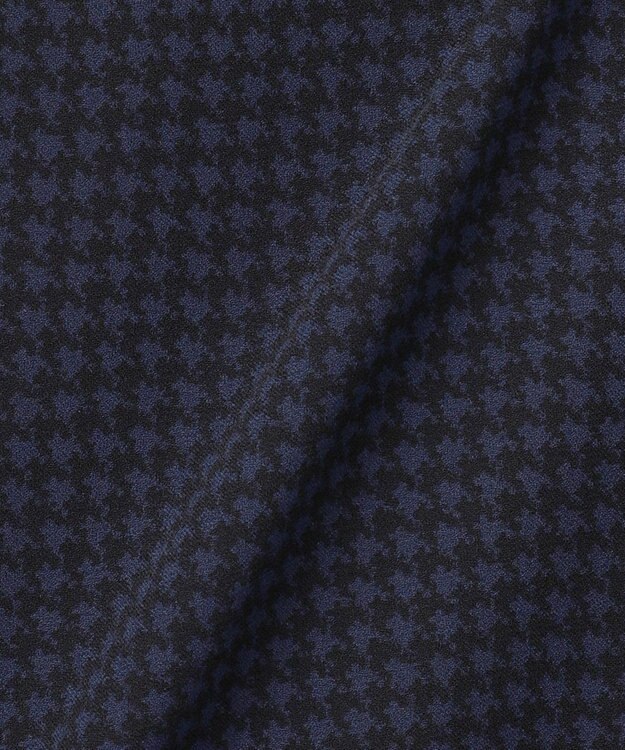 23区 【洗える】バックサテンアムンゼン千鳥プリント スカート ネイビー系5