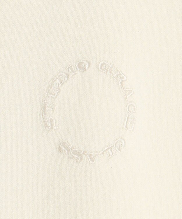 GRACE CONTINENTAL ロゴ刺繍ニットパーカー ホワイト