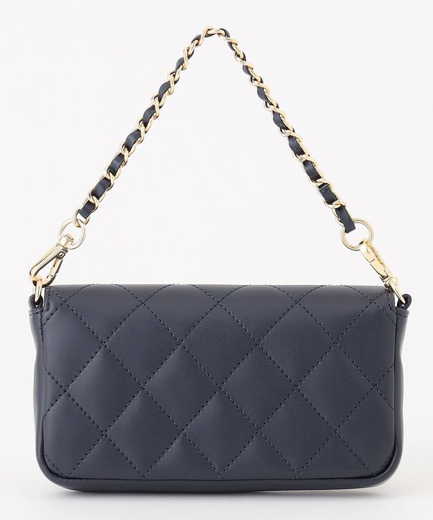 23区 ポーチ付 キャンバス トートバッグ ネイビー系