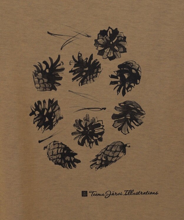 JOSEPH ABBOUD MOUNTAIN 【テーム・ヤルビー コラボ・サスティナブル】ビオグレース天竺 Tシャツ キャメル系