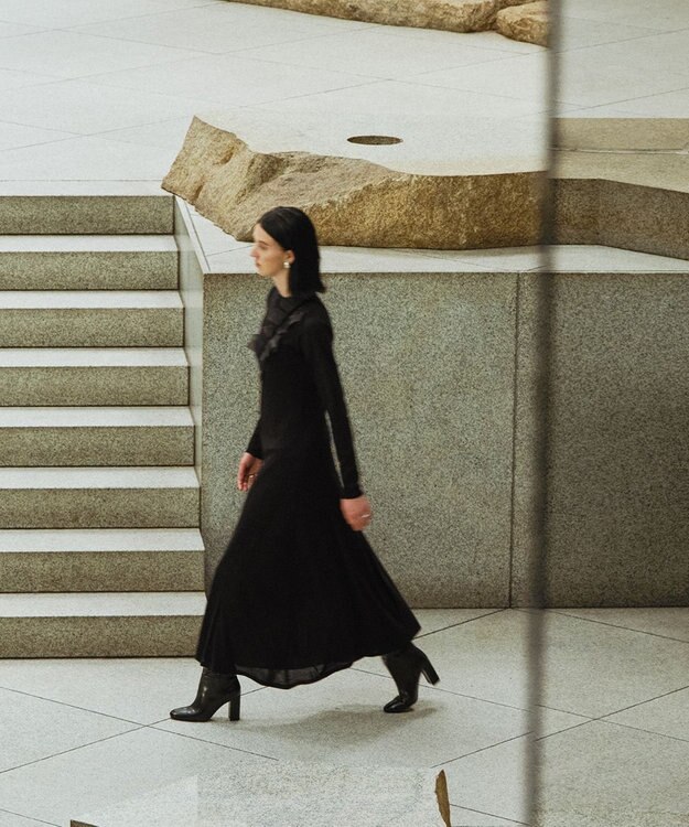 #Newans パーフェクトシルエットニットドレス ブラック