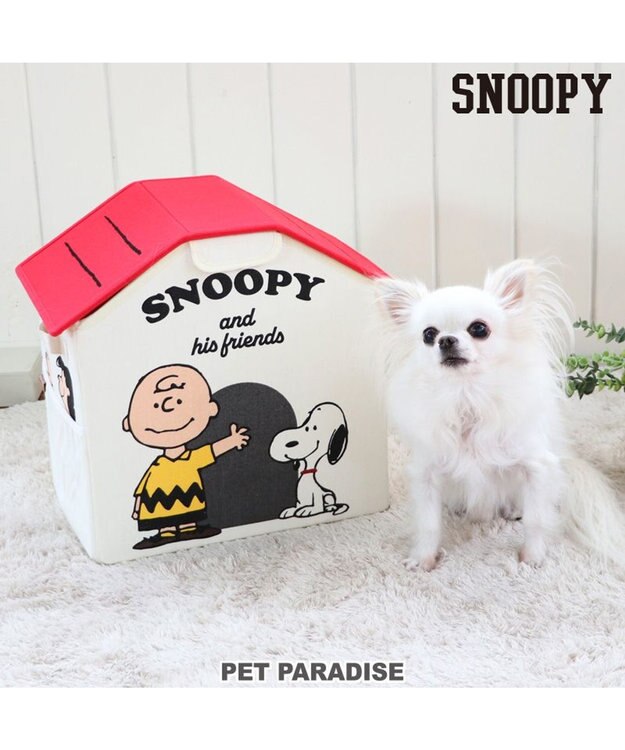 PET PARADISE スヌーピー 赤屋根 収納ボックス 赤