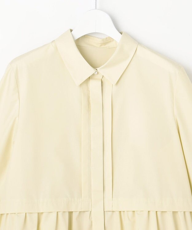 ANY SIS フレアペプラム シャツ ライトイエロー
