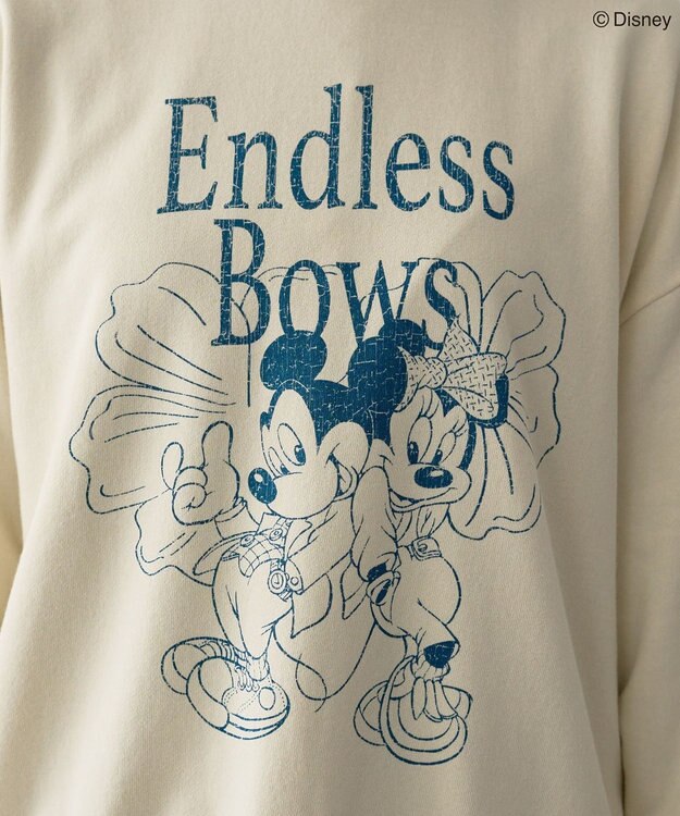 Green Parks ミッキー＆フレンズ／裏毛プルオーバー Ivory