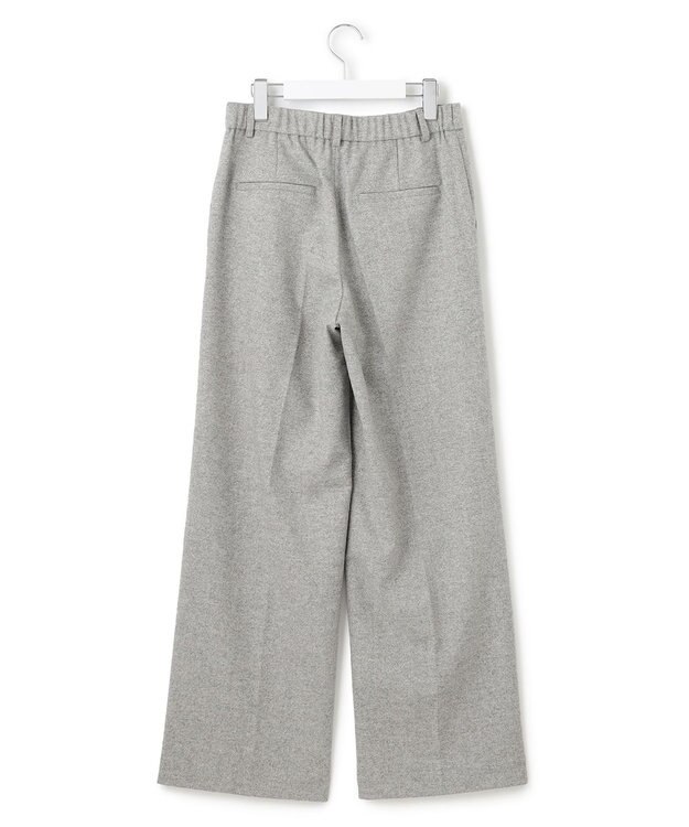 23区 L シルクネップツイード ワイドパンツ ライトグレー系