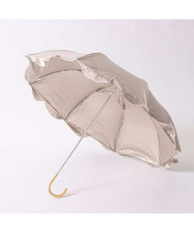 UNBILLION カシュネ cachenez / 【晴雨兼用】【日傘】 【UV カット率99.999.9％以上】PUへプラムトップレス折りたたみ傘 ダークベージュ