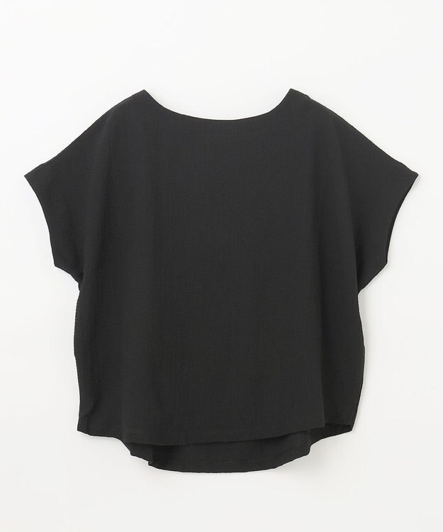ANY L ミニサッカードルマンスリーブカットソー ブラック