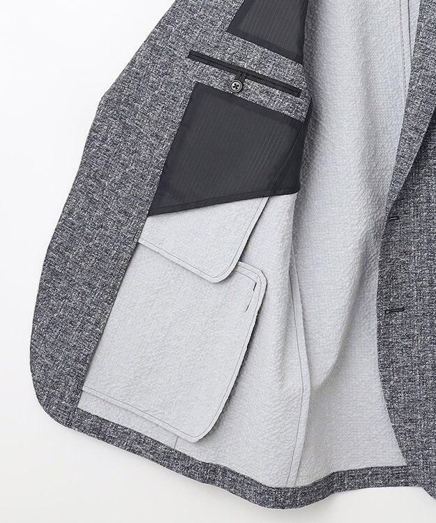 JOSEPH ABBOUD 【イージーケア・多機能】人気 ライトウェーブ ジャケット グレー系