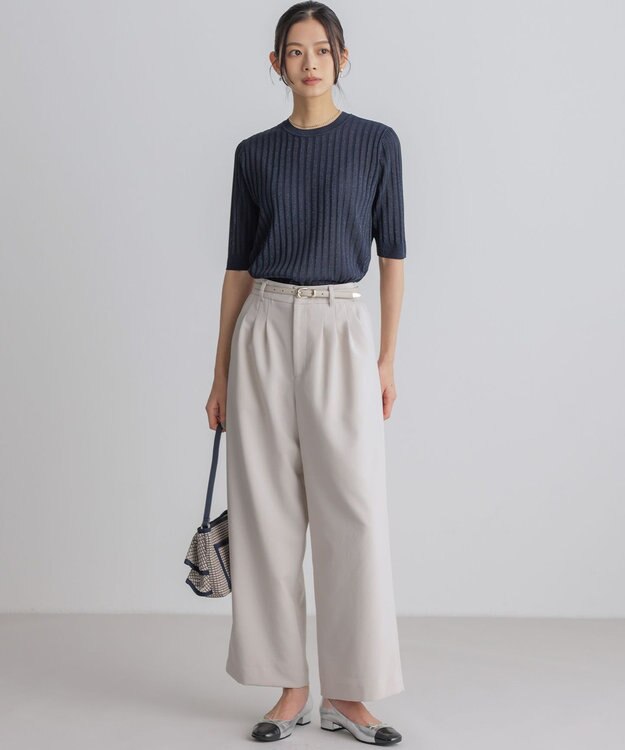 組曲 ライトラメニット アンサンブル ネイビー系