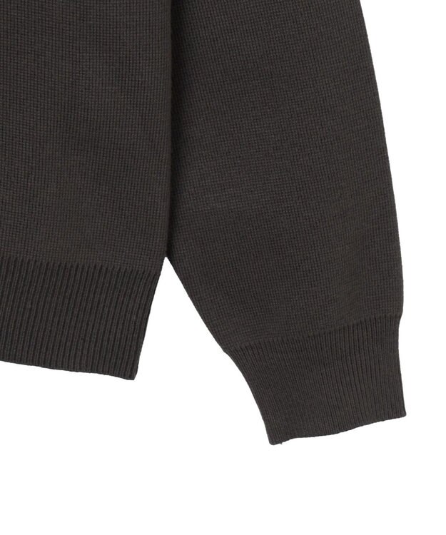 WEGO 【ユニセックス着用ITEM】ミラノリブハーフジッププルオーバー ダークグレー