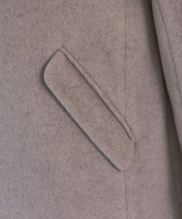 Tiaclasse ウールライクフーデットショートコート モカ