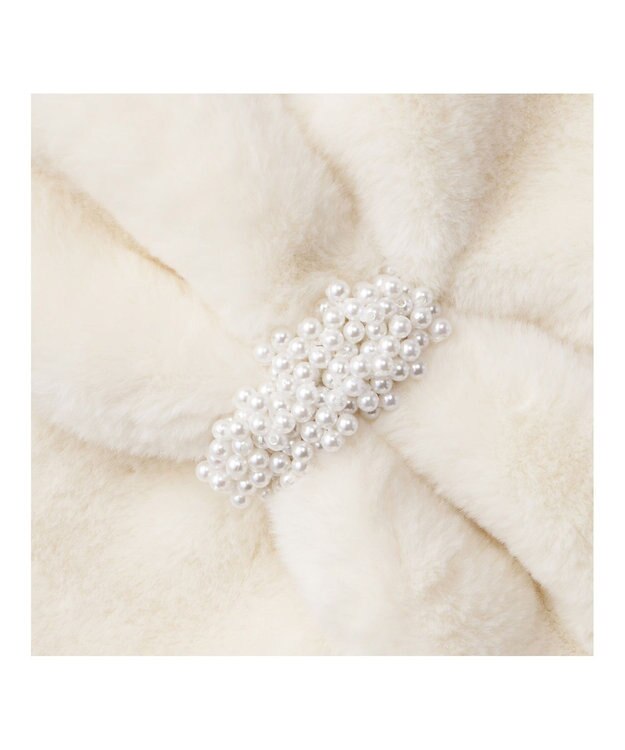 MOONBAT estaa アレンジ ファーマフラー パールループ オフホワイト