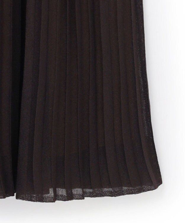 23区 【先行予約】プリーツニット ワンピース ダークブラウン系