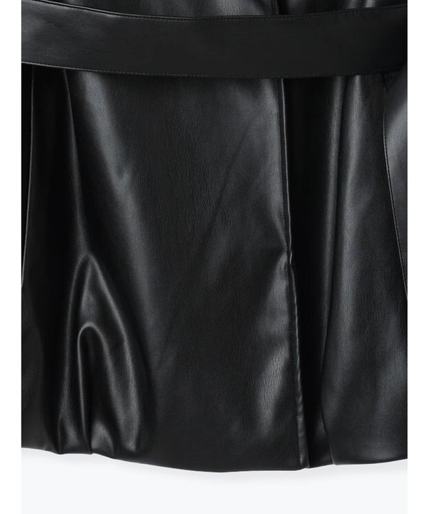 Te chichi レザーショートトレンチコート《2025Autumn catalog vol.2 item》 ブラック