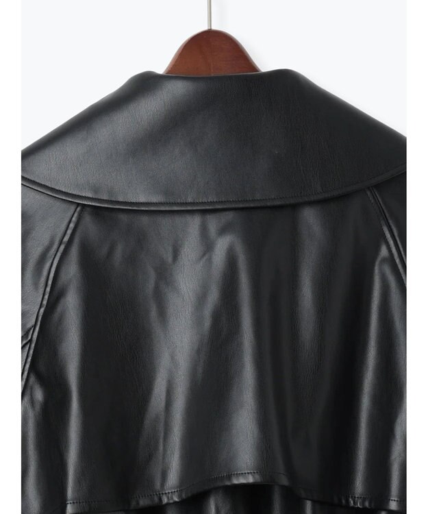 Te chichi レザーショートトレンチコート《2025Autumn catalog vol.2 item》 ブラック