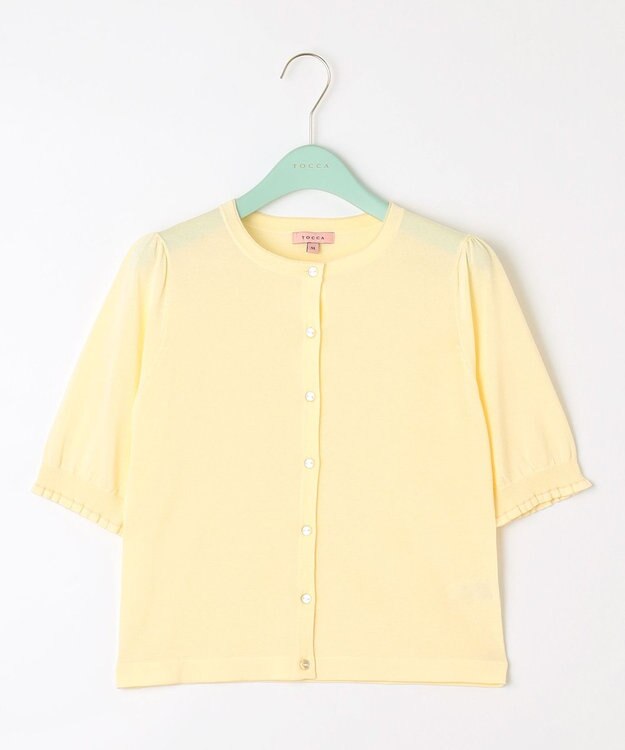 TOCCA 【洗える！】SWAN CREWNECK クルーネック カーディガン イエロー系