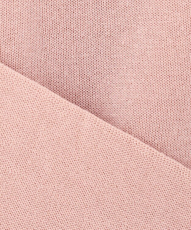 J.PRESS LADIES 【洗える・抗菌防臭】COTTON ACETATE DRY クルーネック カーディガン ピンク系