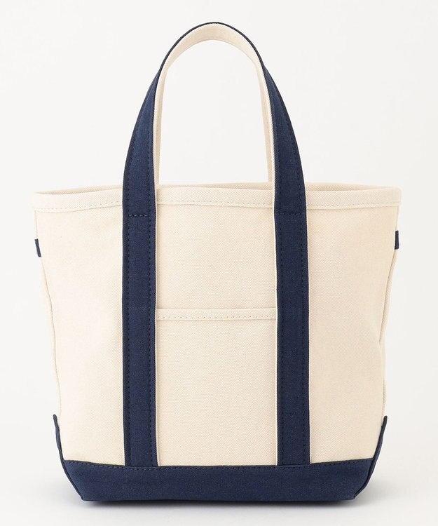 23区 ポーチ付 キャンバス トートバッグ ネイビー系