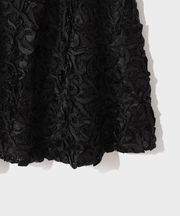GRACE CONTINENTAL テープ刺繍レーススカート ブラック