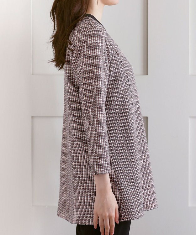 Tiaclasse 【洗える】ツイードチュニック ピンク