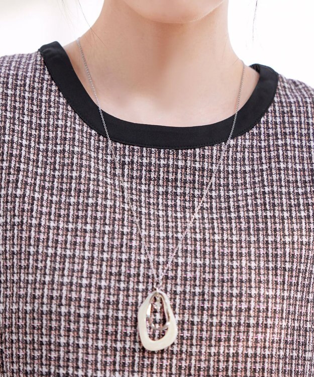 Tiaclasse 【洗える】ツイードチュニック ピンク