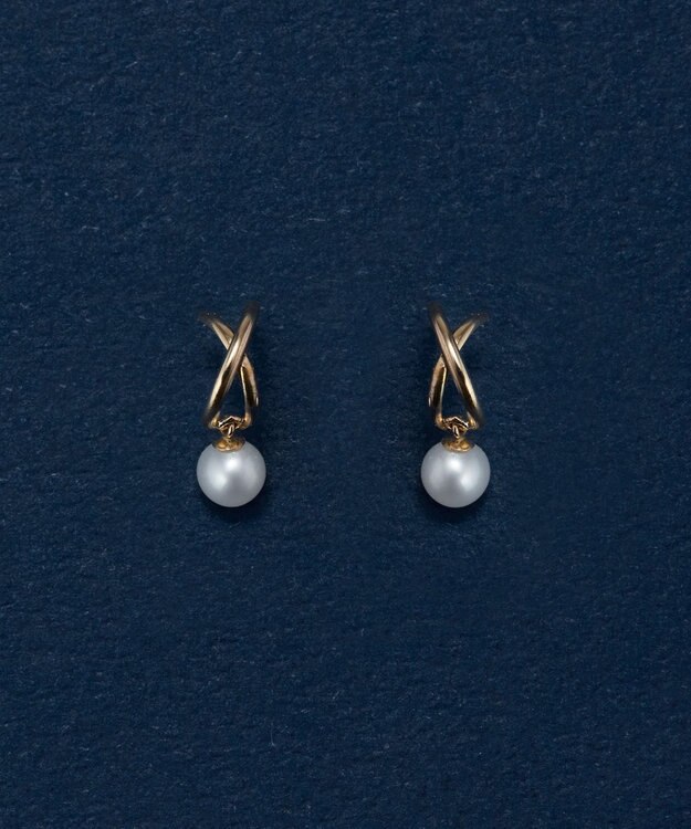 Phoebe 【K10】クロッシングパールピアス ゴールド