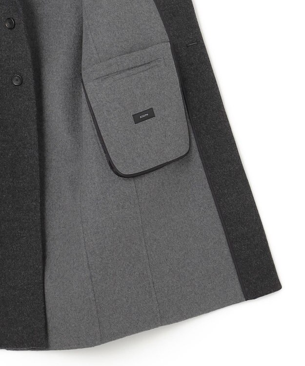 JOSEPH HOMME DOUBLE FACE CASHMERE CHESTER FIELD COAT グレー系