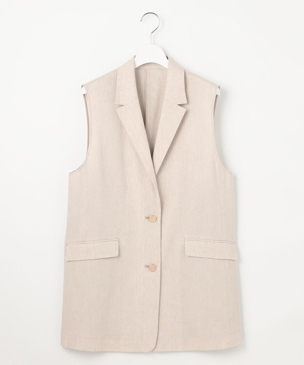 自由区 S 【セットアップ対応・洗える】LIPストレッチテーラード ジレ フラックス