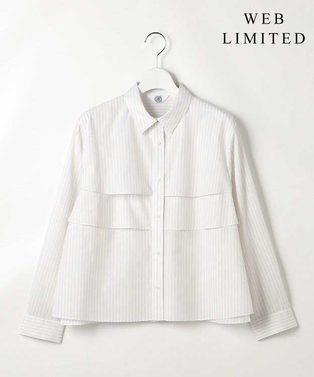 J.PRESS LADIES S 【WEB限定カラーあり】COTTON TEX シャツ ブラウス 【WEB限定】ベージュストライプ系