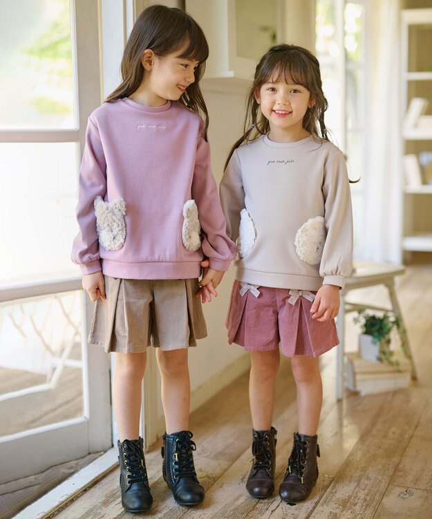 ANY KIDS コーデュロイキュロット ベージュ