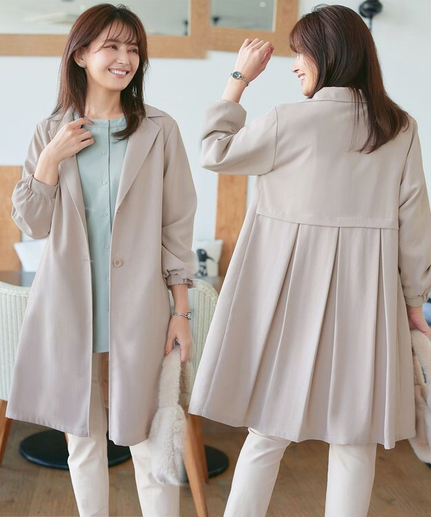 バックプリーツパフスリーブコート【Tiaclasse】