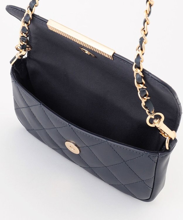 23区 ポーチ付 キャンバス トートバッグ ネイビー系