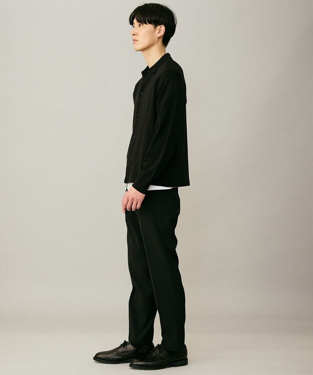 UNFILO MENS 【男女兼用】ソフトサーモ アンチピリングニット シャツ ブラック