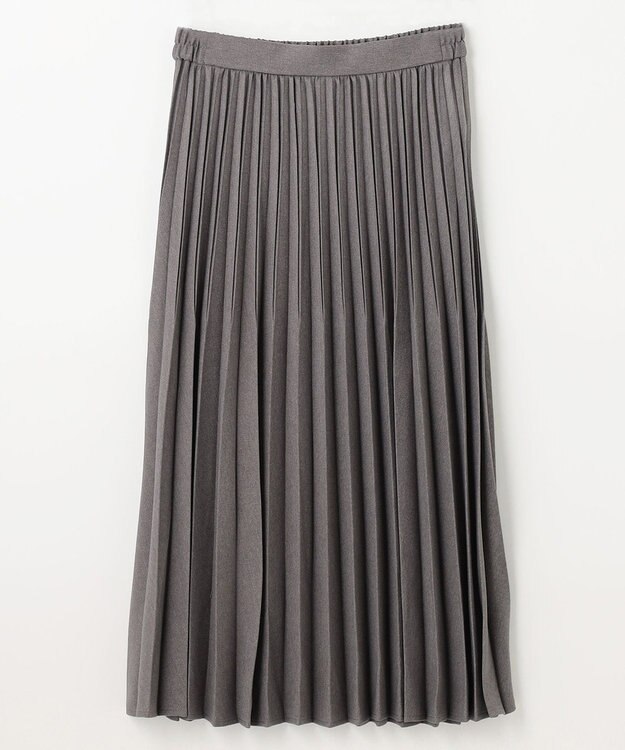 ANY 【10色展開/ウエストゴム】ウーリッシュフラノ プリーツスカート グレー