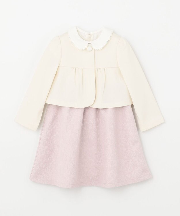 組曲 KIDS 【110-130cm】ジャガード セットアップ ピンク系