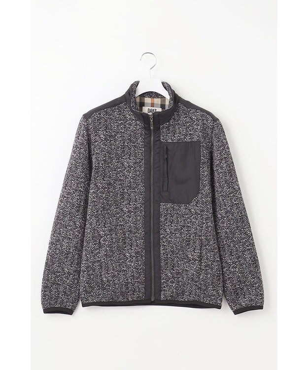 DAKS ツイーディフリース ブルゾン ブラック