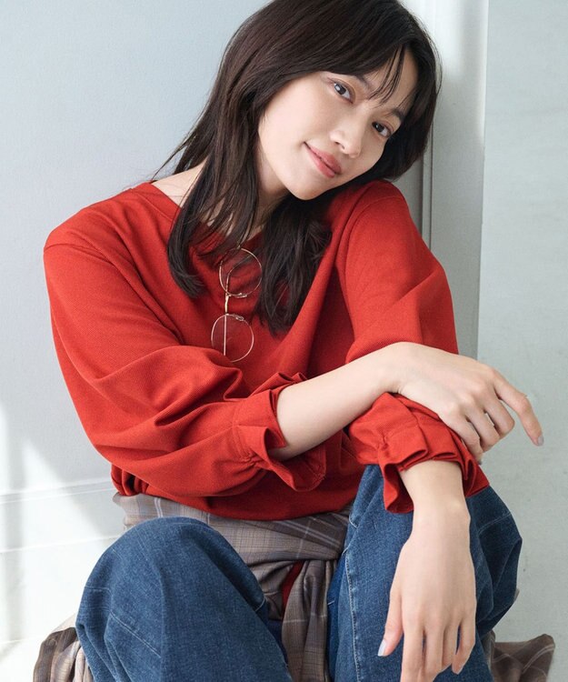 ANY コンフォータブルブラウス オレンジ