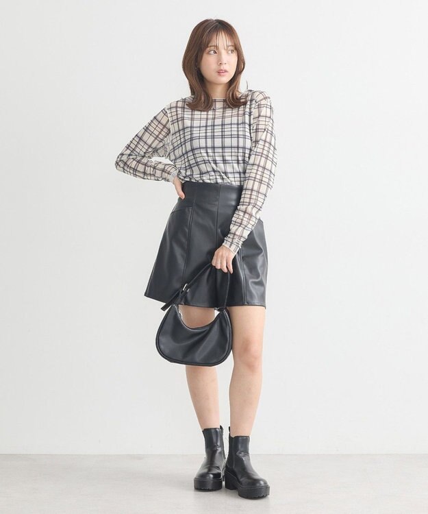 earth music&ecology ハーフムーンアジャスタブルバッグ Black