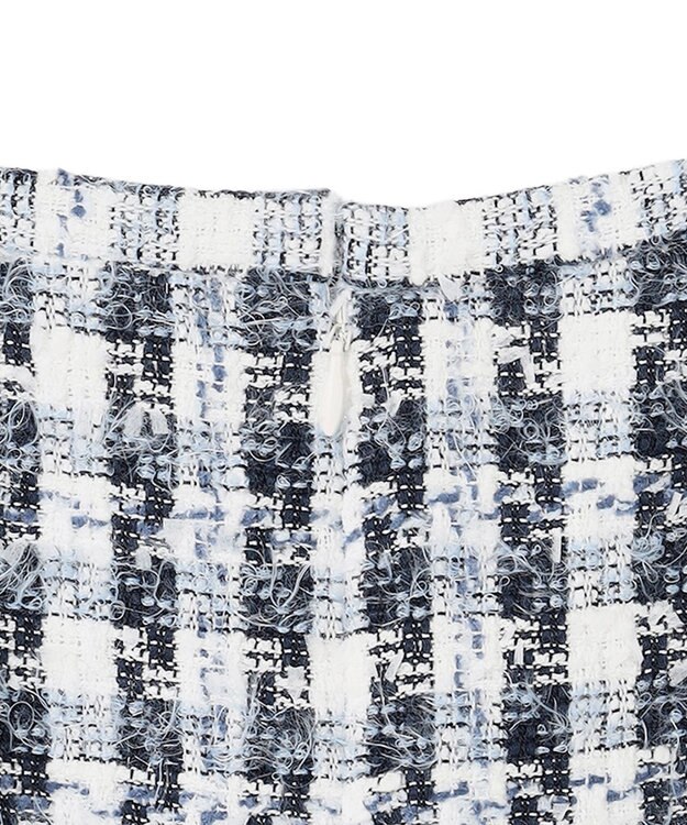 BEIGE， BERYL / ファンシーツイード Iラインスカート Navy Mix