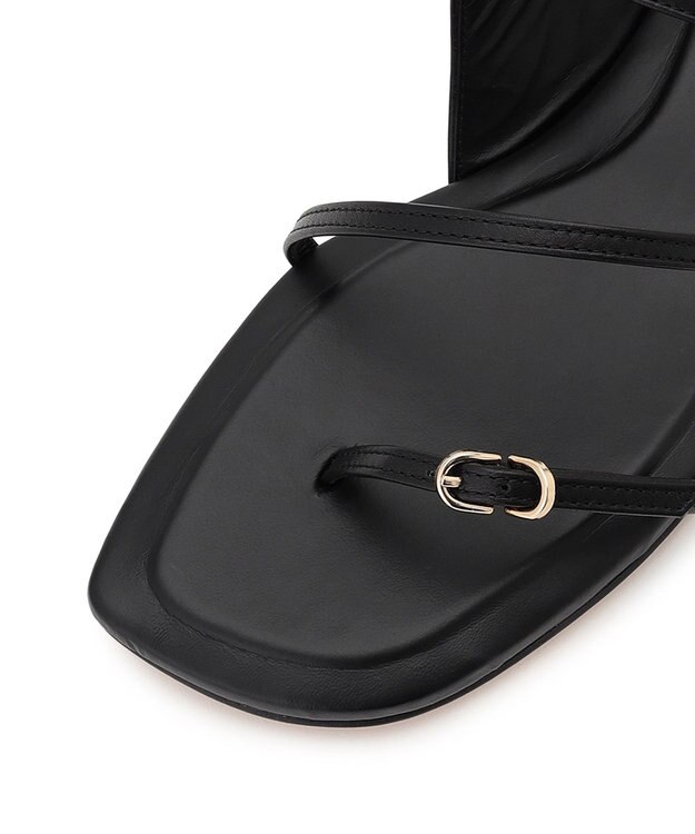 BEIGE， 【一部店舗限定】HENRI EN VARGO /  MARGARET / フラットサンダル Black