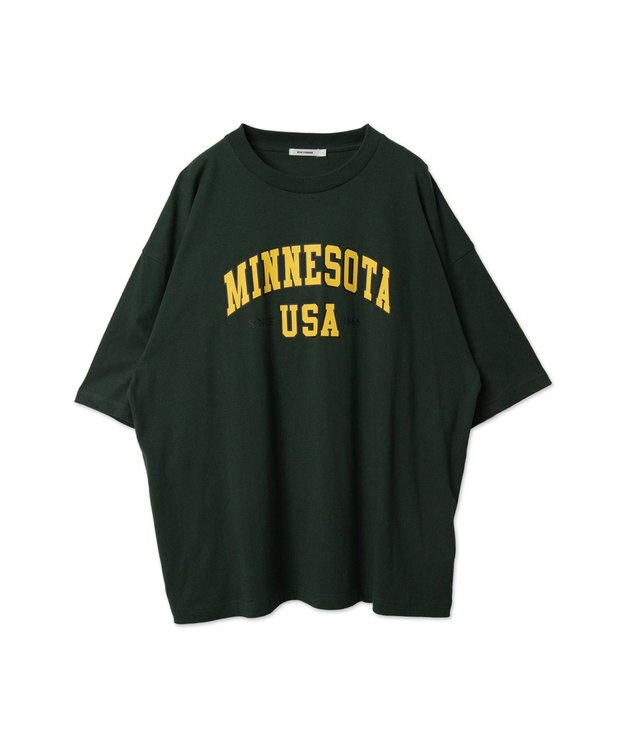 WEGO 【ユニセックス着用ITEM】カレッジロゴプリントT（SS） ダークグリーン