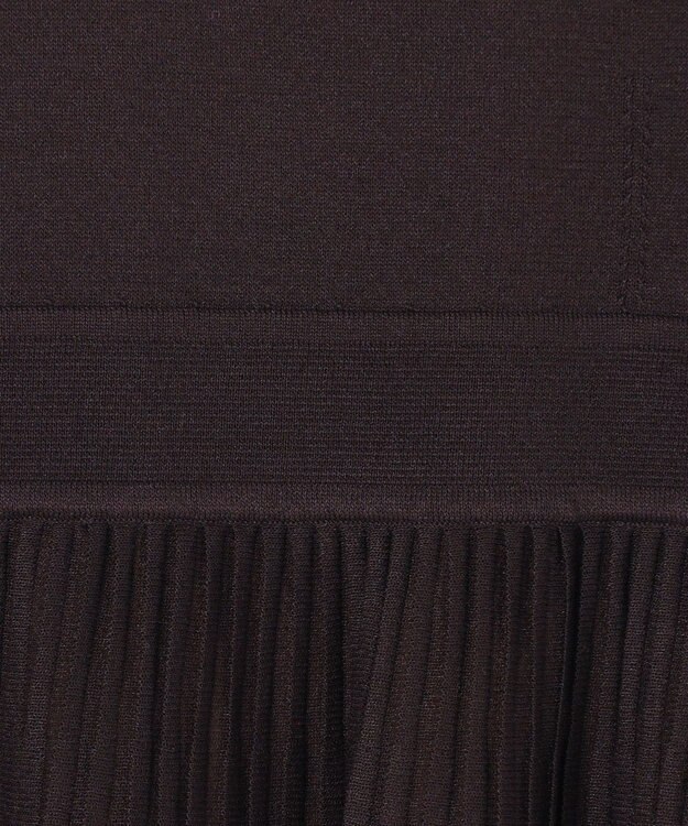 23区 【先行予約】プリーツニット ワンピース ダークブラウン系