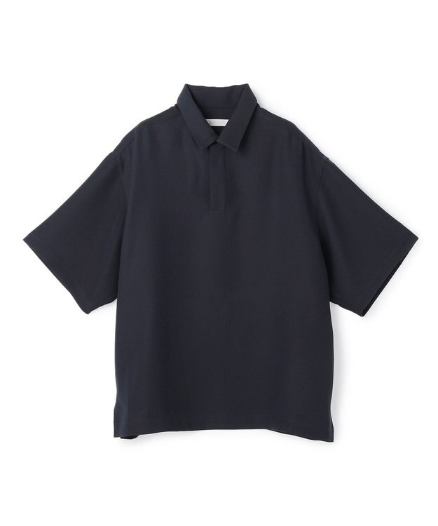 UNFILO MENS ダブルクロス ポロシャツ ネイビー